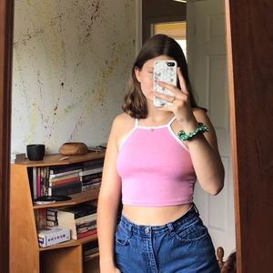 Zara pink crop top